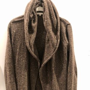 Vince open shawl sweater hood